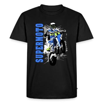 Supermoto - Supermotard - T-shirt Premium bio Homme - noir - Devant - Nico (187cm)