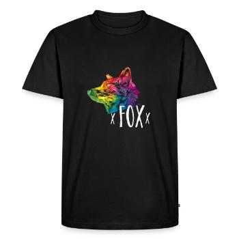 renard - T-shirt Premium bio Homme - noir - Devant - Nico (187cm)