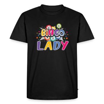 Bingo Card Game Grandma Bingo Player Bingo Cards - Men's Premium Organic T-Shirt - black - Front - Nico (187cm)