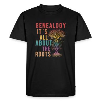 Arbre généalogique Historien de la famille Généalogie Généalogie - T-shirt Premium bio Homme - noir - Devant - Nico (187cm)