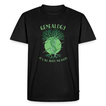 Arbre généalogique Historien de la famille Généalogie Généalogie - T-shirt Premium bio Homme - noir - Devant - Nico (187cm)