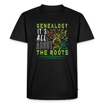 Arbre généalogique Historien de la famille Généalogie Généalogie - T-shirt Premium bio Homme - noir - Devant - Nico (187cm)
