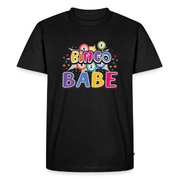 Bingo Card Game Grandma Bingo Player Bingo Cards - Men's Premium Organic T-Shirt - black - Front - Nico (187cm)
