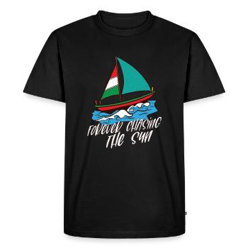 Voilier Voilier Plan de retraite nautique Yacht - T-shirt Premium bio Homme - noir - Devant - Nico (187cm)