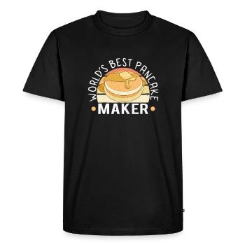 Pancake Maker Pancake Lover Drôle de gaufre - T-shirt Premium bio Homme - noir - Devant - Nico (187cm)
