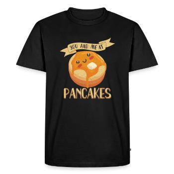 Pancake Maker Pancake Lover Drôle de gaufre - T-shirt Premium bio Homme - noir - Devant - Nico (187cm)