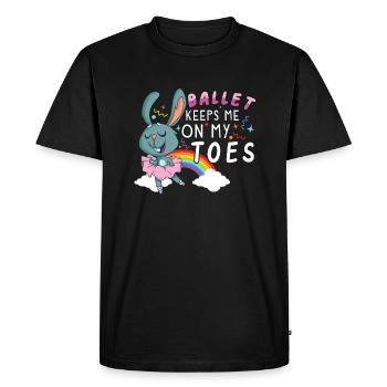 Ballet Ballerina Dance Dancer Dancing Ballet Gift - Men's Premium Organic T-Shirt - black - Front - Nico (187cm)