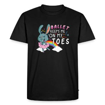 Ballet Ballerina Dance Dancer Dancing Ballet Gift - Men's Premium Organic T-Shirt - black - Front - Nico (187cm)
