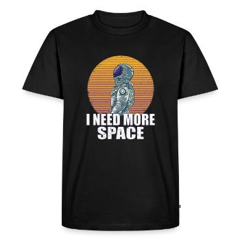 Astronaut Astronomy Solar System Space Kids - Men's Premium Organic T-Shirt - black - Front - Nico (187cm)