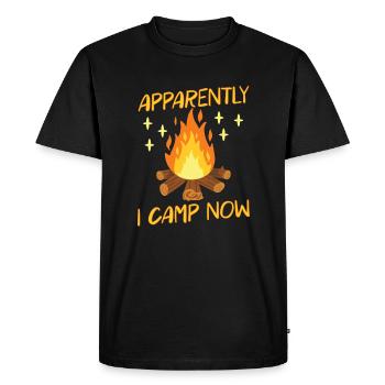 Scout Camping Outdoor Campfire Hiking Backpacking - Men's Premium Organic T-Shirt - black - Front - Nico (187cm)