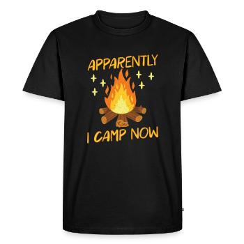 Scout Camping Outdoor Campfire Hiking Backpacking - Men's Premium Organic T-Shirt - black - Front - Nico (187cm)