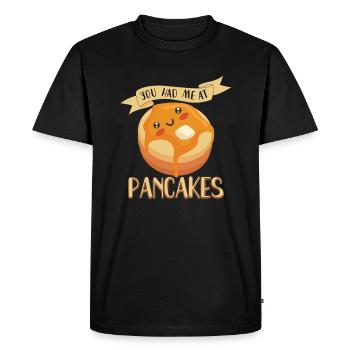 Pancake Maker Pancake Lover Drôle de gaufre - T-shirt Premium bio Homme - noir - Devant - Nico (187cm)
