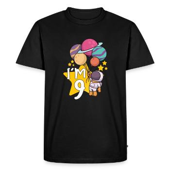 Astronaut Astronomy Solar System Space Kids - Men's Premium Organic T-Shirt - black - Front - Nico (187cm)