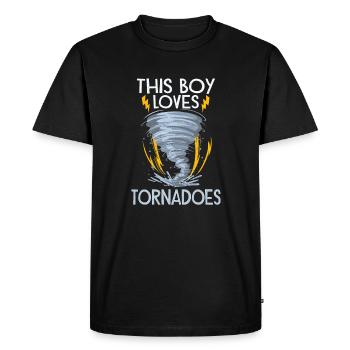 Meteorologie-kindertornado-sturm, Der Sturm-fan - Men's Premium Organic T-Shirt - black - Front - Nico (187cm)