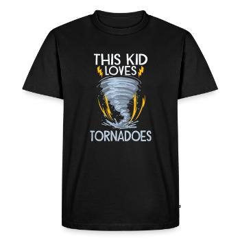 Meteorologie-kindertornado-sturm, Der Sturm-fan - Men's Premium Organic T-Shirt - black - Front - Nico (187cm)