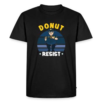 Bureau de police des policiers - T-shirt Premium bio Homme - noir - Devant - Nico (187cm)