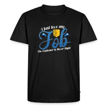 Bureau de police des policiers - T-shirt Premium bio Homme - noir - Devant - Nico (187cm)