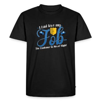 Bureau de police des policiers - T-shirt Premium bio Homme - noir - Devant - Nico (187cm)
