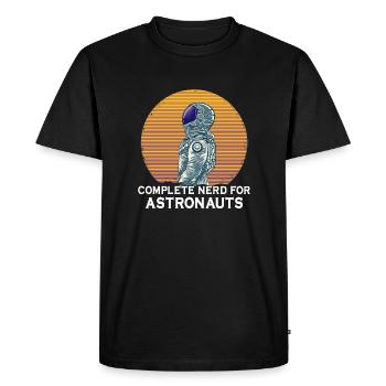 Astronaut Astronomy Solar System Space Kids - Men's Premium Organic T-Shirt - black - Front - Nico (187cm)