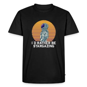 Astronaut Astronomy Solar System Space Kids - Men's Premium Organic T-Shirt - black - Front - Nico (187cm)