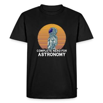 Astronaut Astronomy Solar System Space Kids - Men's Premium Organic T-Shirt - black - Front - Nico (187cm)