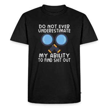 True Crime Murder Spy Crime Interest Gift Idea - Men's Premium Organic T-Shirt - black - Front - Nico (187cm)