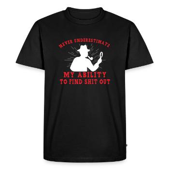 True Crime Murder Spy Crime Interest Gift Idea - Men's Premium Organic T-Shirt - black - Front - Nico (187cm)