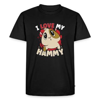 Hamster Fan Hamster Lover Hamsters - Men's Premium Organic T-Shirt - black - Front - Nico (187cm)