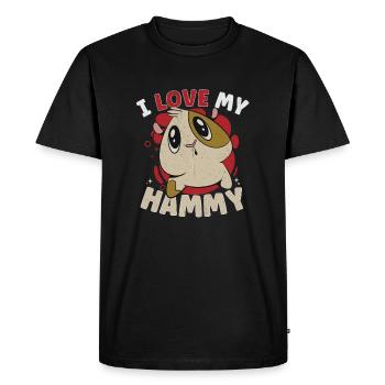 Hamster Fan Hamster Lover Hamsters - Men's Premium Organic T-Shirt - black - Front - Nico (187cm)