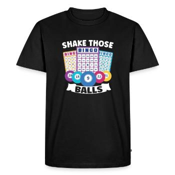 Bingo Card Game Grandma Bingo Player Bingo Cards - Men's Premium Organic T-Shirt - black - Front - Nico (187cm)