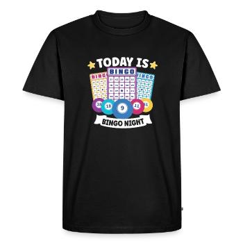 Bingo Card Game Grandma Bingo Player Bingo Cards - Men's Premium Organic T-Shirt - black - Front - Nico (187cm)