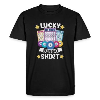 Bingo Card Game Grandma Bingo Player Bingo Cards - Men's Premium Organic T-Shirt - black - Front - Nico (187cm)