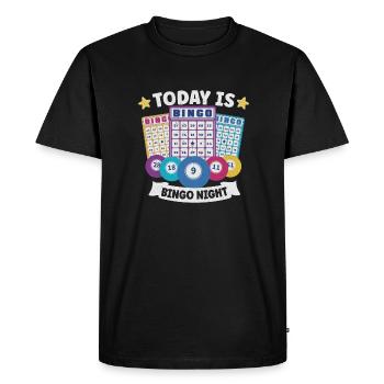Bingo Card Game Grandma Bingo Player Bingo Cards - Men's Premium Organic T-Shirt - black - Front - Nico (187cm)