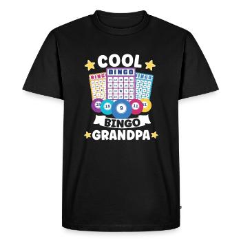 Bingo Card Game Grandma Bingo Player Bingo Cards - Men's Premium Organic T-Shirt - black - Front - Nico (187cm)