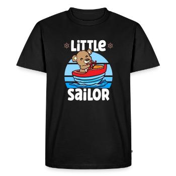 Voilier Voilier Bateau Kid Enfant Yacht Bateau - T-shirt Premium bio Homme - noir - Devant - Nico (187cm)
