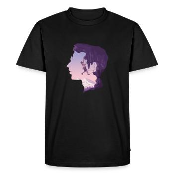 Wall Climbing Hiking Rock Climbing Hiker Camping - Men's Premium Organic T-Shirt - black - Front - Nico (187cm)