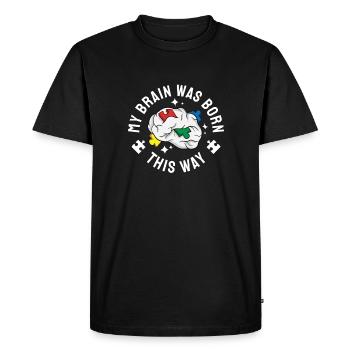 Sensibilisation à l’autisme Maladie autistique Poison autistique - T-shirt Premium bio Homme - noir - Devant - Nico (187cm)