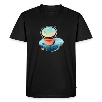 Scuba Diver Scuba Diving Idée cadeau - T-shirt Premium bio Homme - noir - Devant - Nico (187cm)