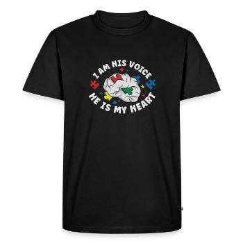 Sensibilisation à l’autisme Maladie autistique Poison autistique - T-shirt Premium bio Homme - noir - Devant - Nico (187cm)