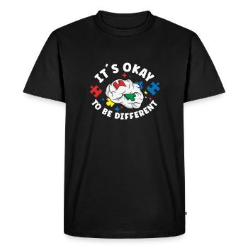 Sensibilisation à l’autisme Maladie autistique Poison autistique - T-shirt Premium bio Homme - noir - Devant - Nico (187cm)