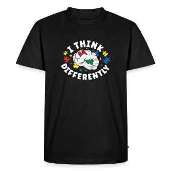 Sensibilisation à l’autisme Maladie autistique Poison autistique - T-shirt Premium bio Homme - noir - Devant - Nico (187cm)