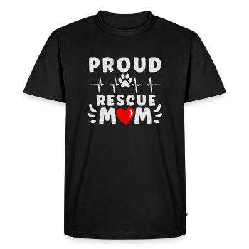 SAUVETAGE DE CHIEN DROITS DES ANIMAUX SAUVETAGE ADOPTION DE CHIENS DE SAUVETAGE - T-shirt Premium bio Homme - noir - Devant - Nico (187cm)