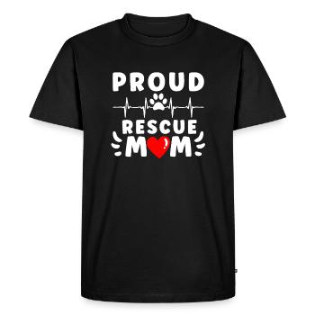 SAUVETAGE DE CHIEN DROITS DES ANIMAUX SAUVETAGE ADOPTION DE CHIENS DE SAUVETAGE - T-shirt Premium bio Homme - noir - Devant - Nico (187cm)