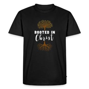 Jesus Christianity God Praying Prayer Pastor - Men's Premium Organic T-Shirt - black - Front - Nico (187cm)