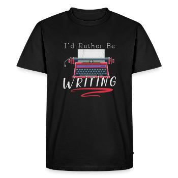 Author Writing Writer Literature - Men's Premium Organic T-Shirt - black - Front - Nico (187cm)