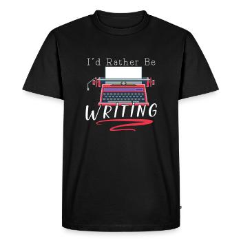 Author Writing Writer Literature - Men's Premium Organic T-Shirt - black - Front - Nico (187cm)