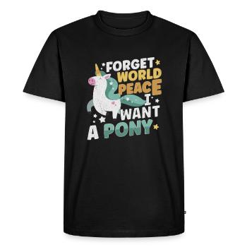 Horse Dressage Horseback-Riding Horse Girl Barn - Men's Premium Organic T-Shirt - black - Front - Nico (187cm)