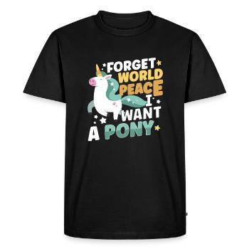 Horse Dressage Horseback-Riding Horse Girl Barn - Men's Premium Organic T-Shirt - black - Front - Nico (187cm)