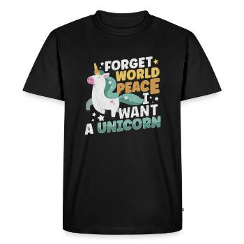 Horse Dressage Horseback-Riding Horse Girl Barn - Men's Premium Organic T-Shirt - black - Front - Nico (187cm)