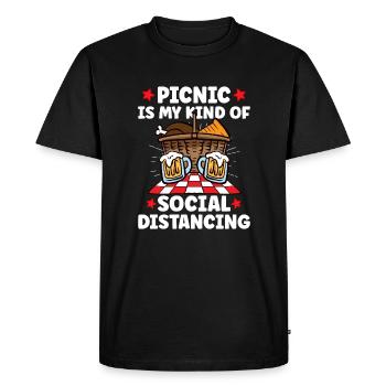 Picnic Lover Pique-Panier de nourriture Date de pique- - T-shirt Premium bio Homme - noir - Devant - Nico (187cm)
